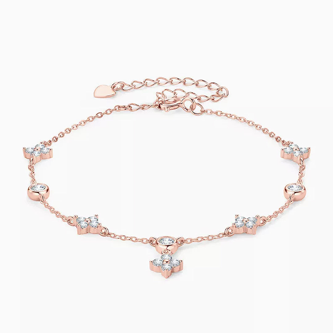 Yuna 4-Leaf Clover Moissanite Bracelet