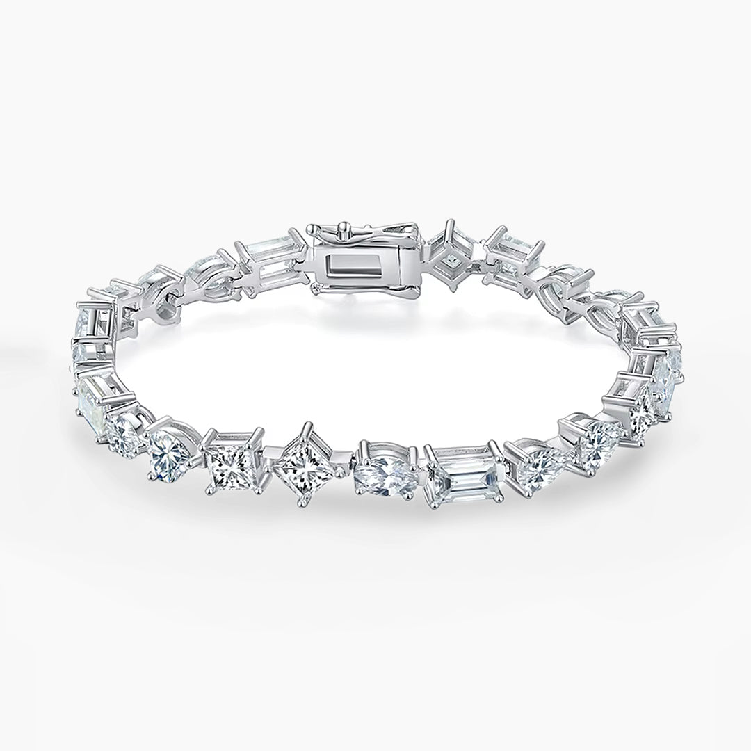 Masha Moissanite Mix Cut Tennis Bracelet