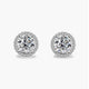 Selene Round-Cut Moissanite Halo Stud Earrings