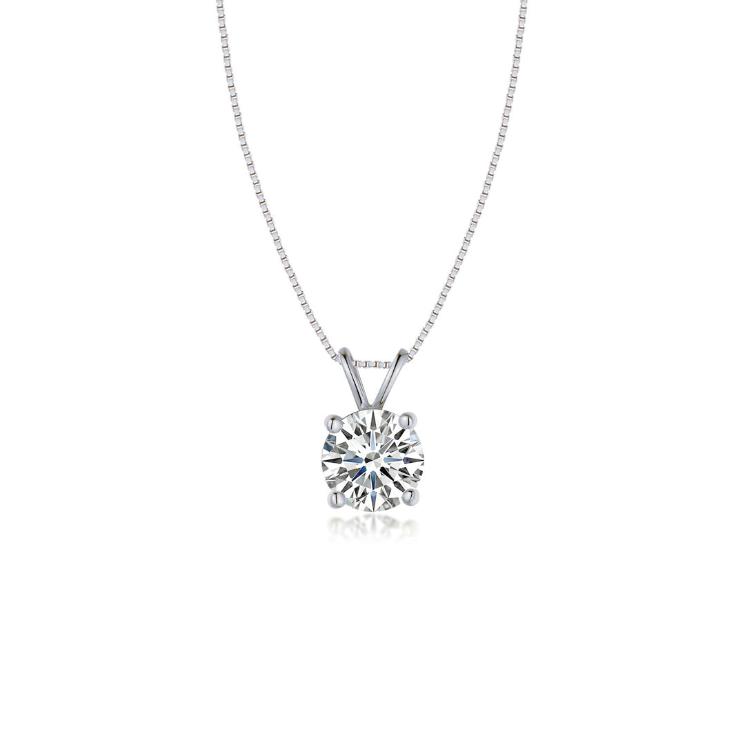 Mya Round-Cut Solitaire Moissanite Necklace