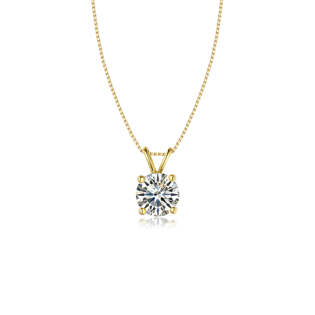 Mya Round-Cut Solitaire Moissanite Necklace