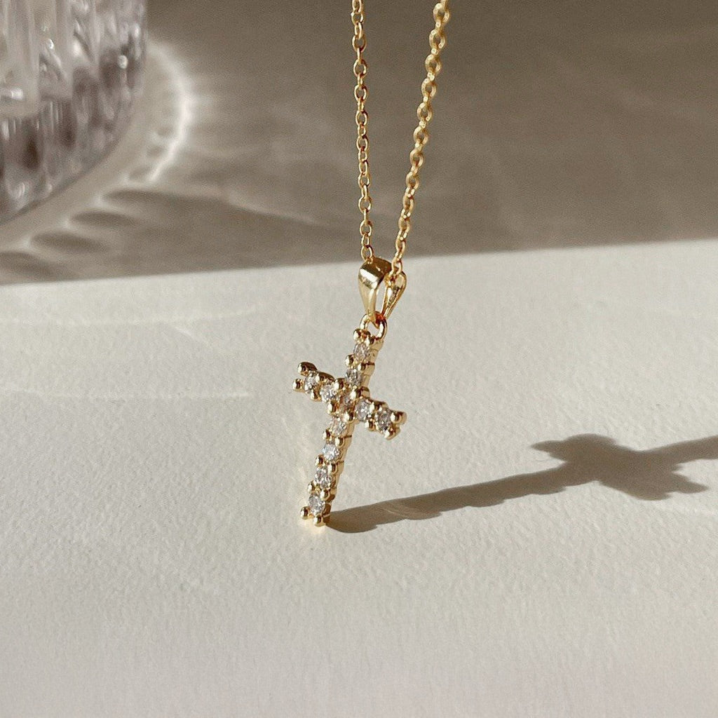 Abigail Adore Cross Moissanite Necklace