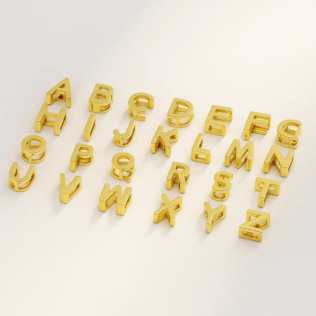 Minimalist Initial Letter A to Z Pendant and Necklace