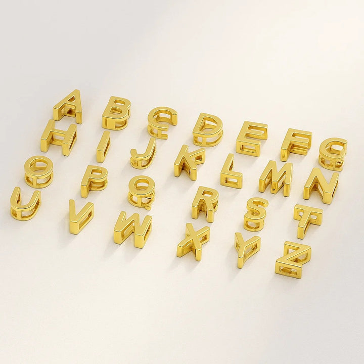 Minimalist Initial Letter A to Z Pendant and Necklace