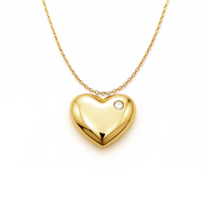 Ema Heart Locket Moissanite Necklace