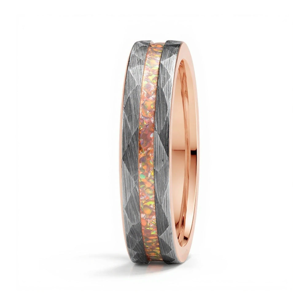 The Opal Walk Tungsten Ring For Men