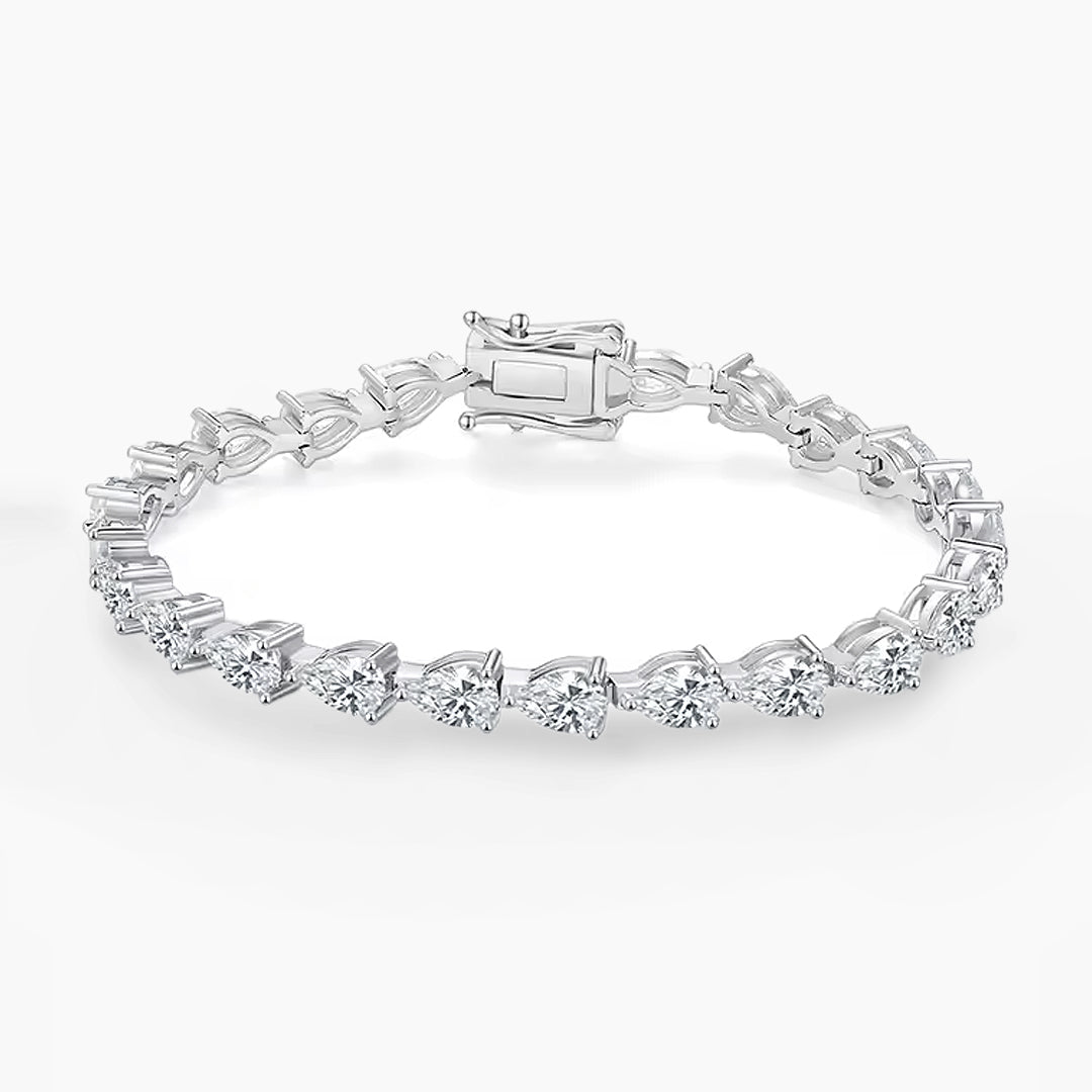 Elysian Pear-Cut Moissanite Tennis Bracelet