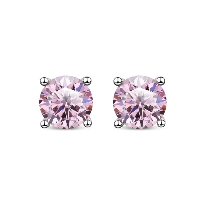 Pink Moissanite Stud earrings