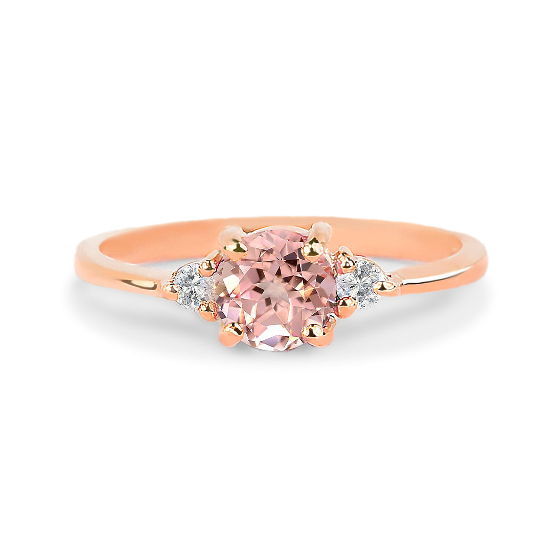 Peony Pink Moissanite Ring