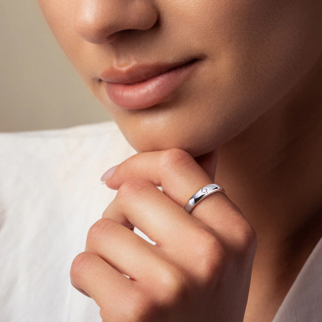 Seraphina Inlaid Princess-Cut Moissanite Ring