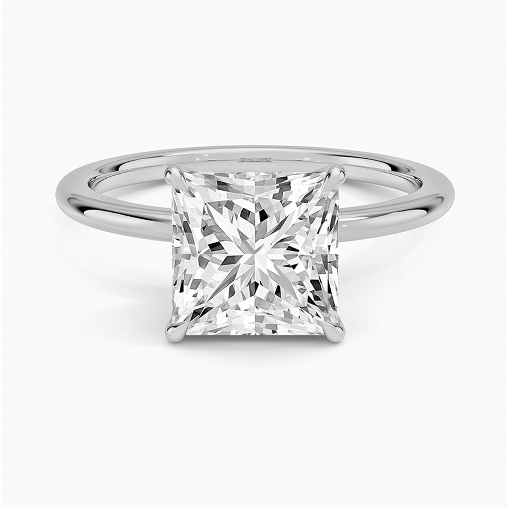 Aria Princess-Cut Hidden Halo Moissanite Ring