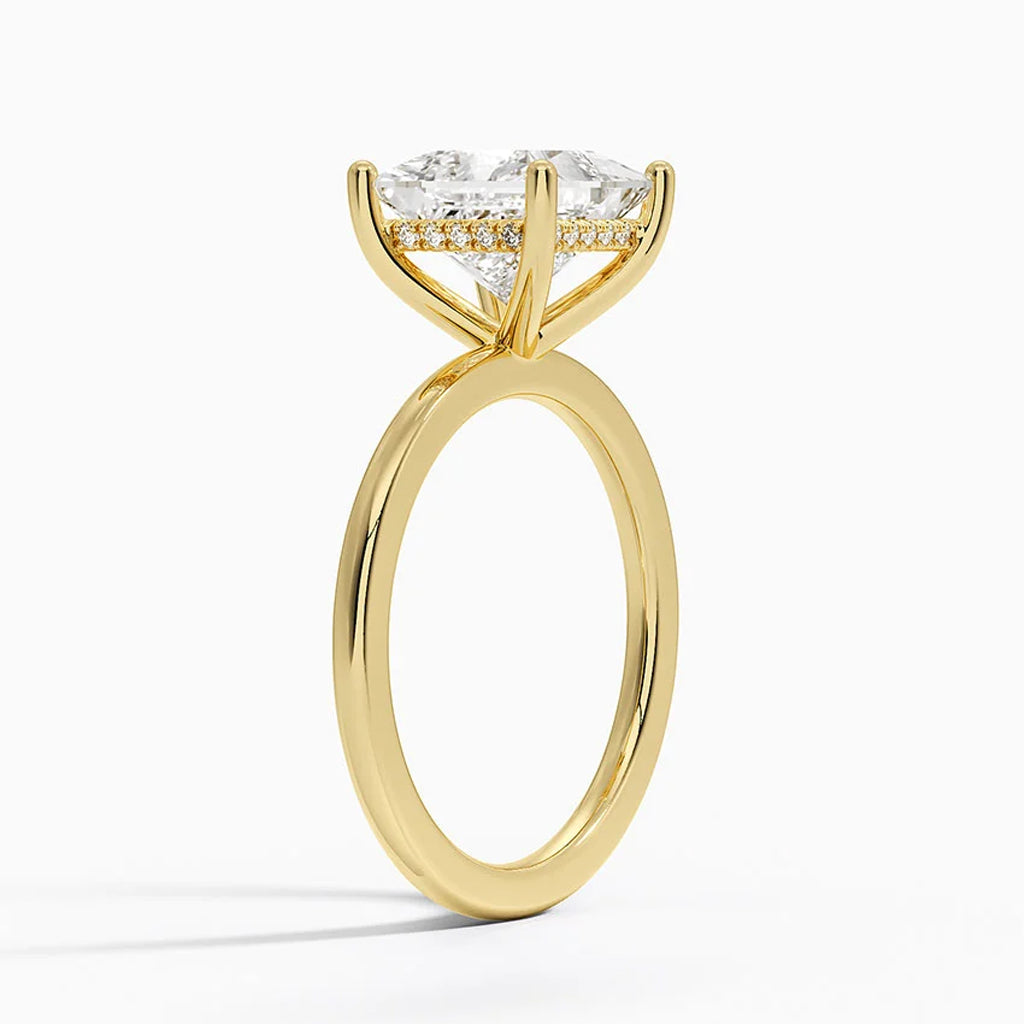Aria Princess-Cut Hidden Halo Lab Diamond Ring