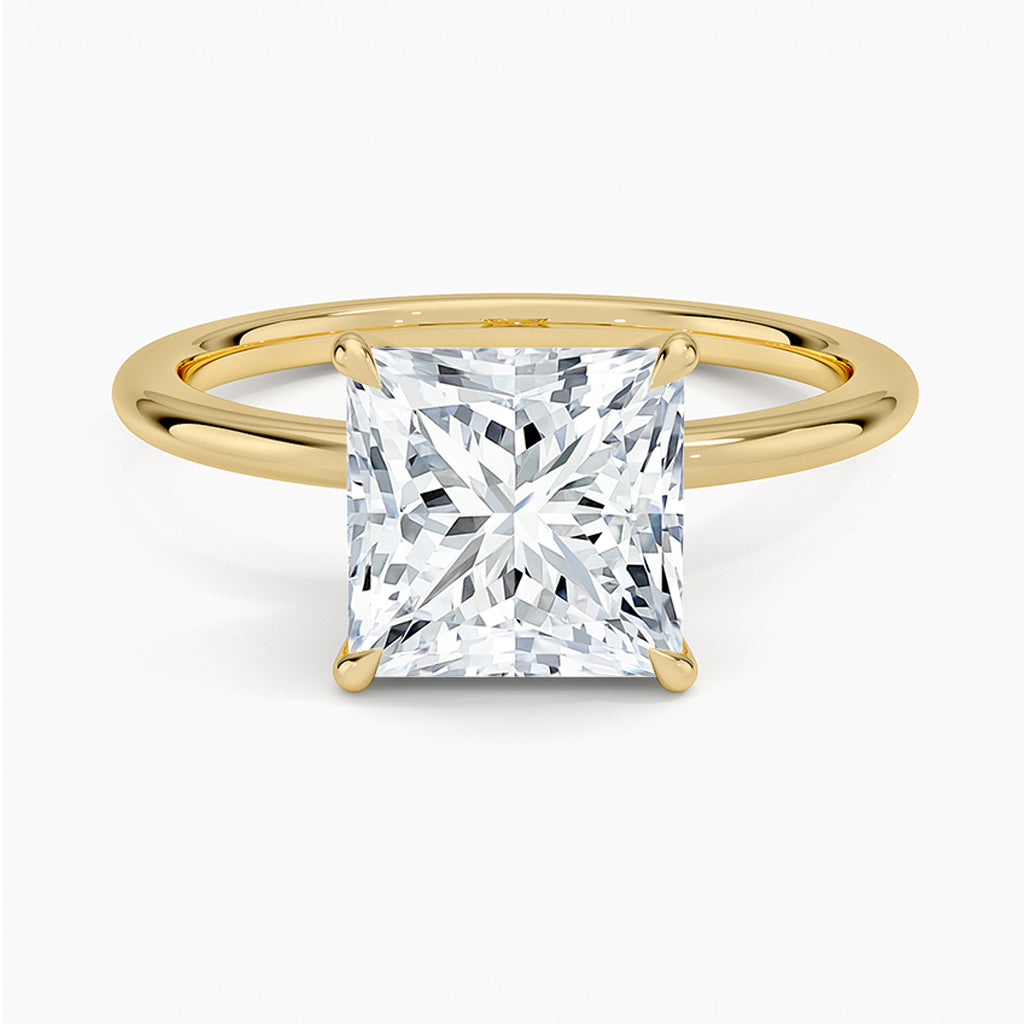 Aria Princess-Cut Hidden Halo Lab Diamond Ring