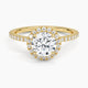 Dana Round-Cut Pavé Lab Diamond Halo Ring