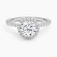 Dana Round-Cut Pavé Moissanite Halo Ring