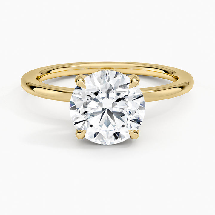 Ava Round-Cut Hidden Halo Lab Diamond Ring