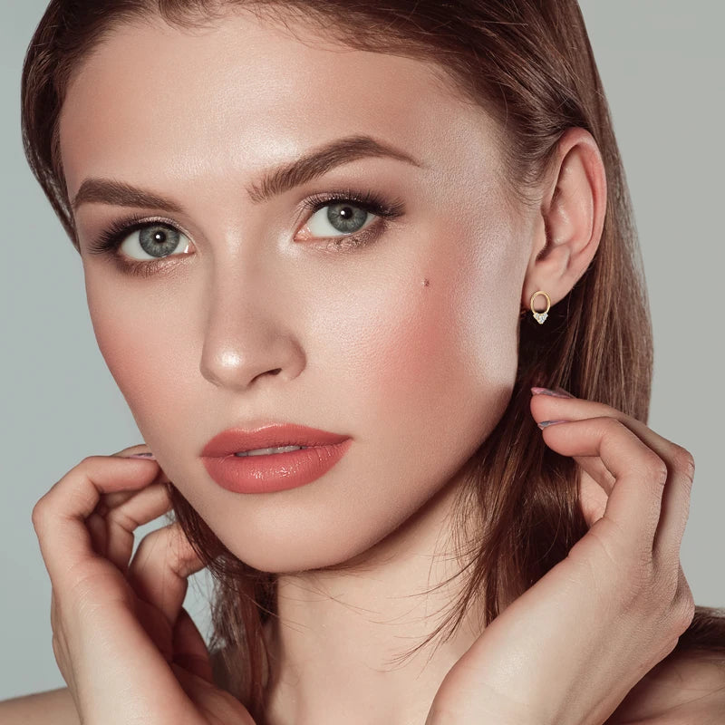 Celestia Circle Moissanite Trio Earrings