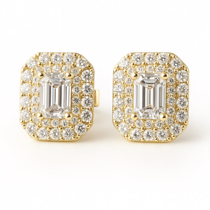 Clarabella Emerald-Cut Lab Diamond Earrings