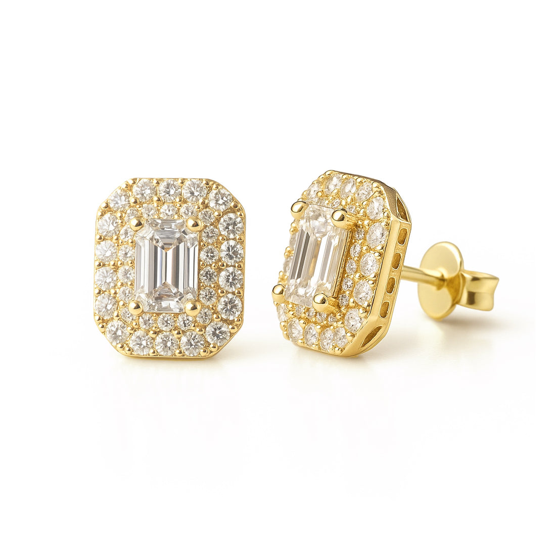 Clarabella Emerald-Cut Lab Diamond Earrings
