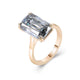 Ember Grey Moissanite Rectangle-Cut Ring