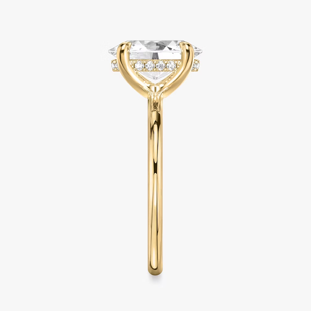 Elle Oval-Cut Hidden Halo Lab Diamond Ring