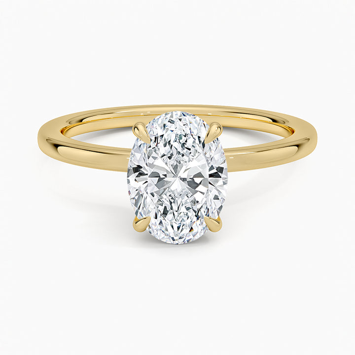 Elle Oval-Cut Hidden Halo Lab Diamond Ring