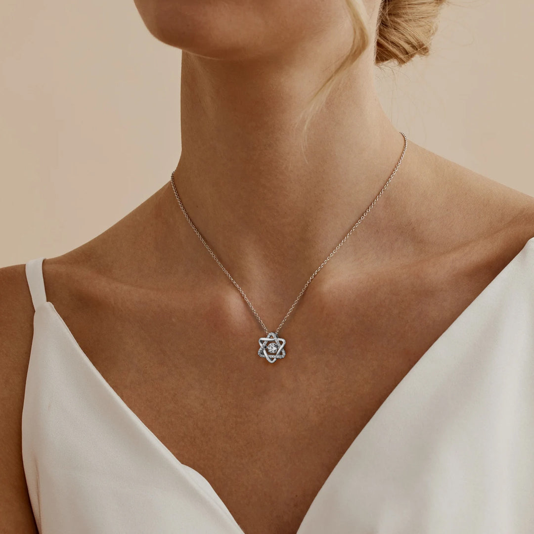 Star Of David Moissanite Necklace