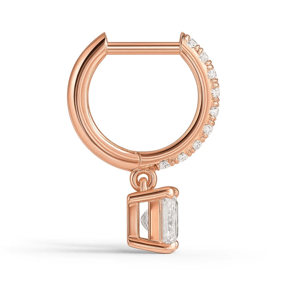 Sutton Princess-Cut Moissanite Earrings