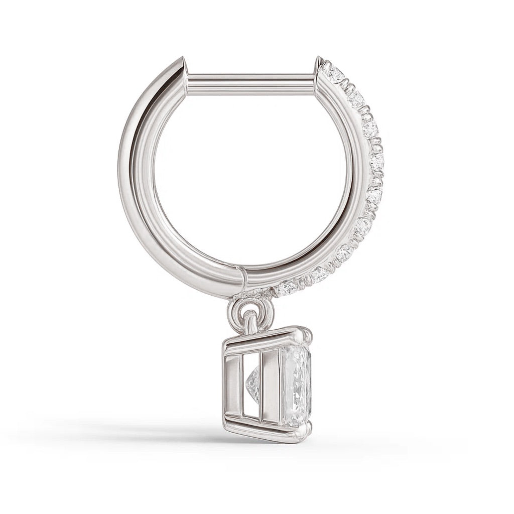 Sutton Princess-Cut Moissanite Earrings