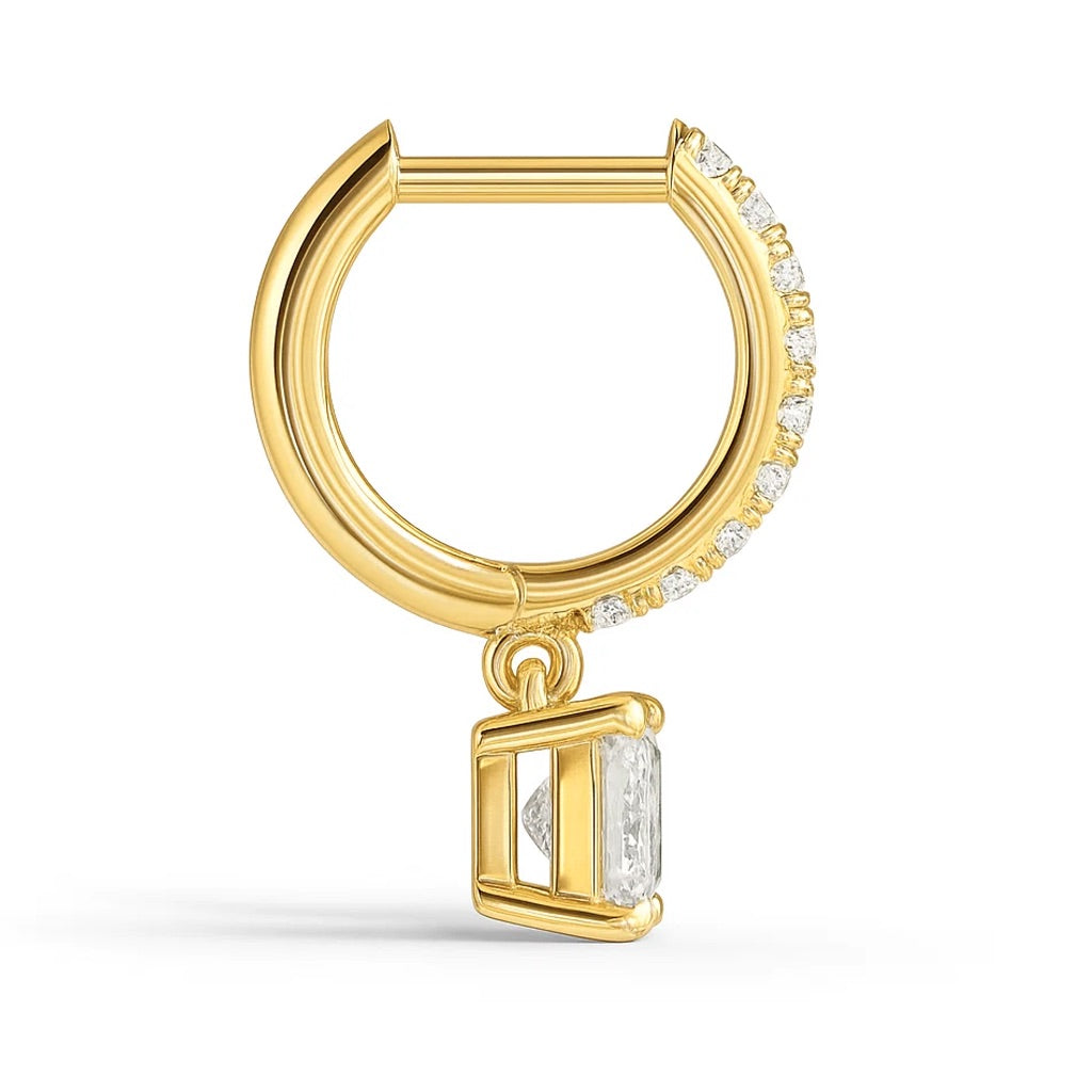 Sutton Princess-Cut Moissanite Earrings