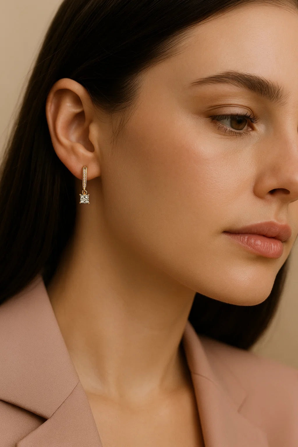 Sutton Princess-Cut Moissanite Earrings