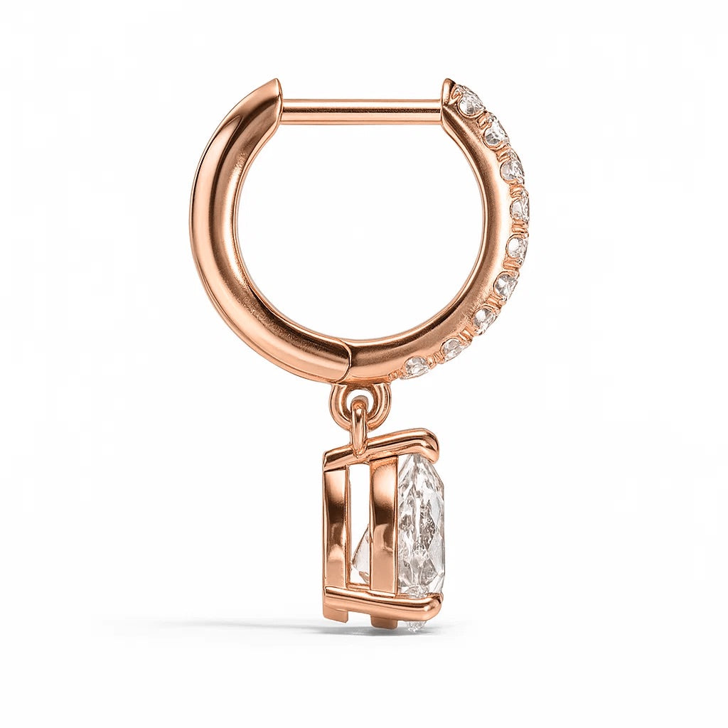 Sutton Teardrop-Cut Lab Diamond Earrings