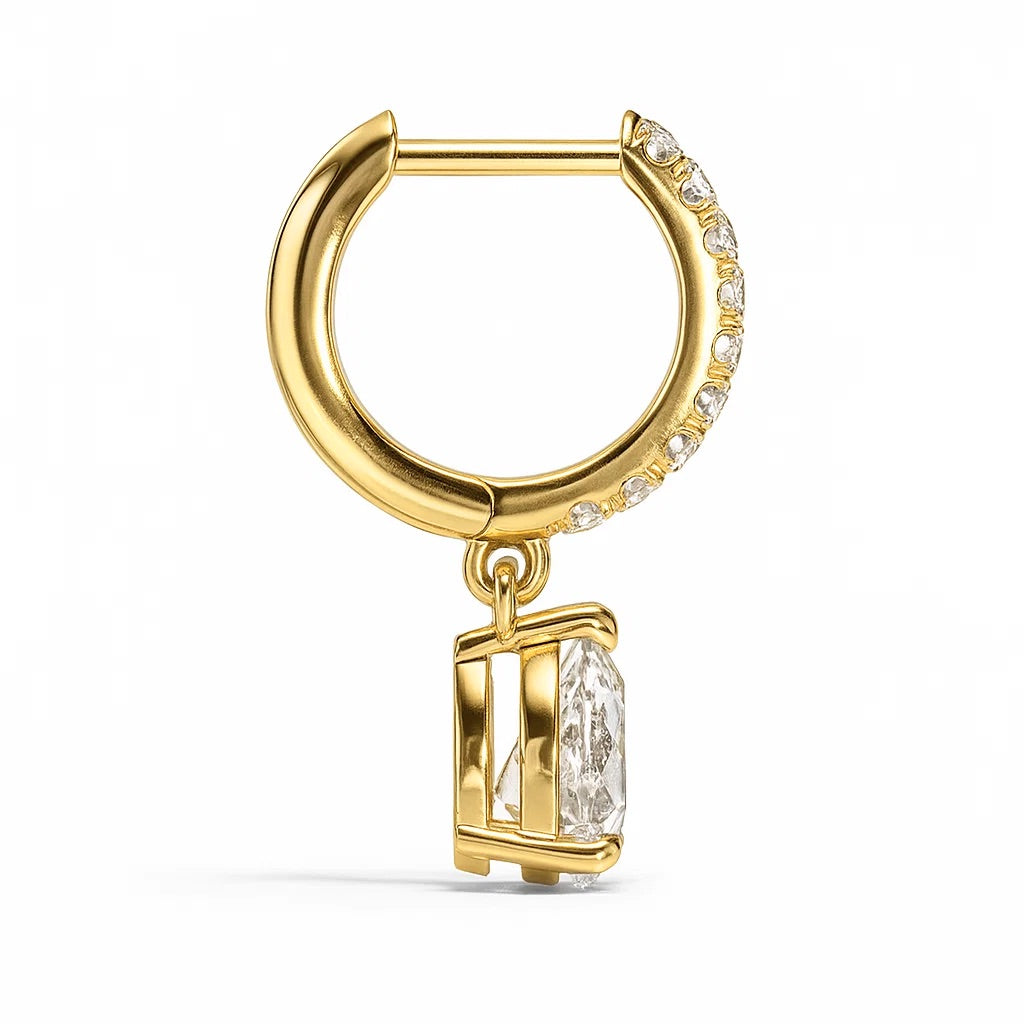 Sutton Teardrop-Cut Lab Diamond Earrings