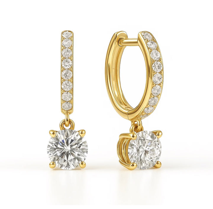 Sutton Round-Cut Lab Diamond Earrings