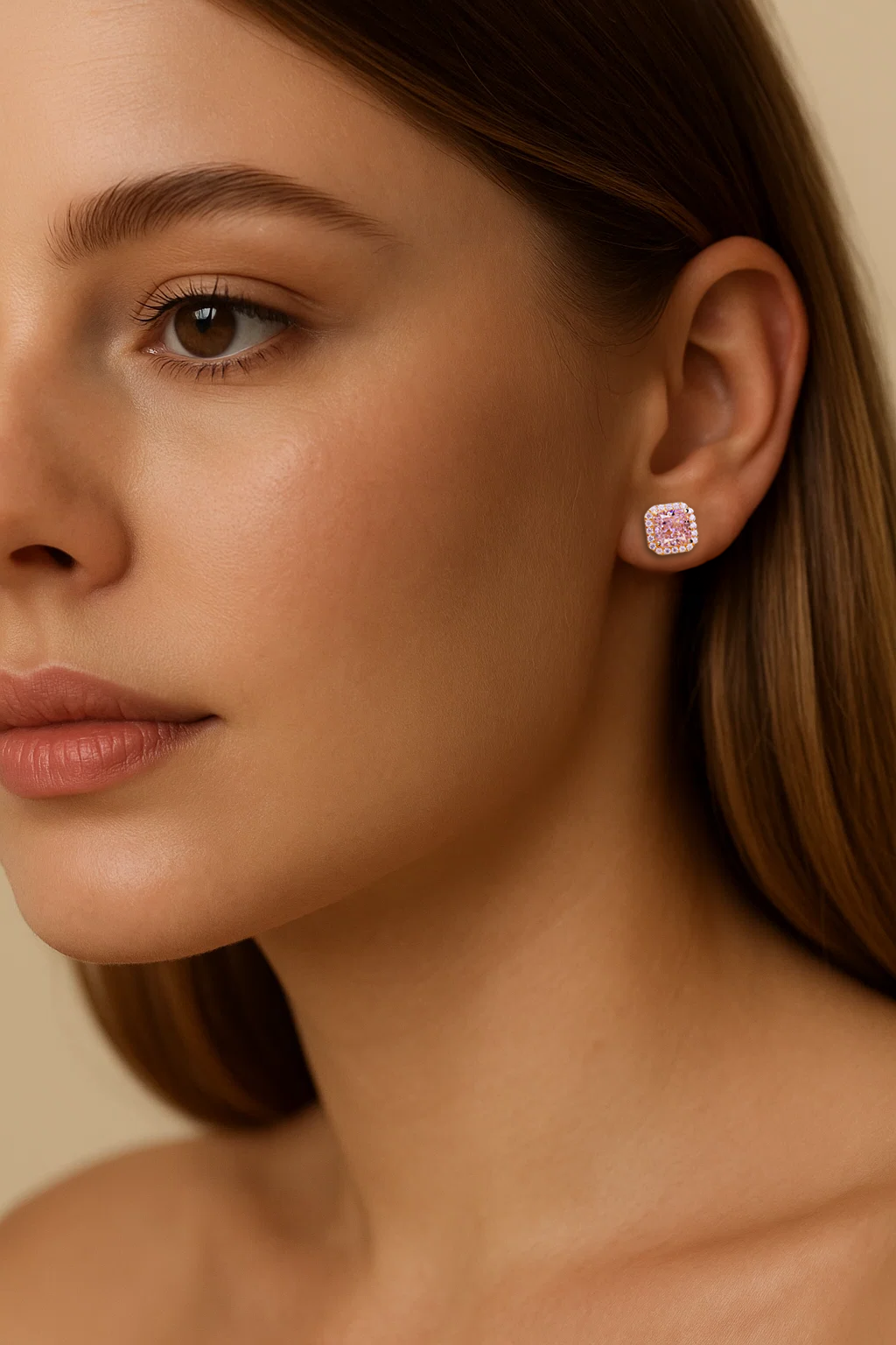 Rosalía Cushion-Cut Lab Diamond Stud Earrings