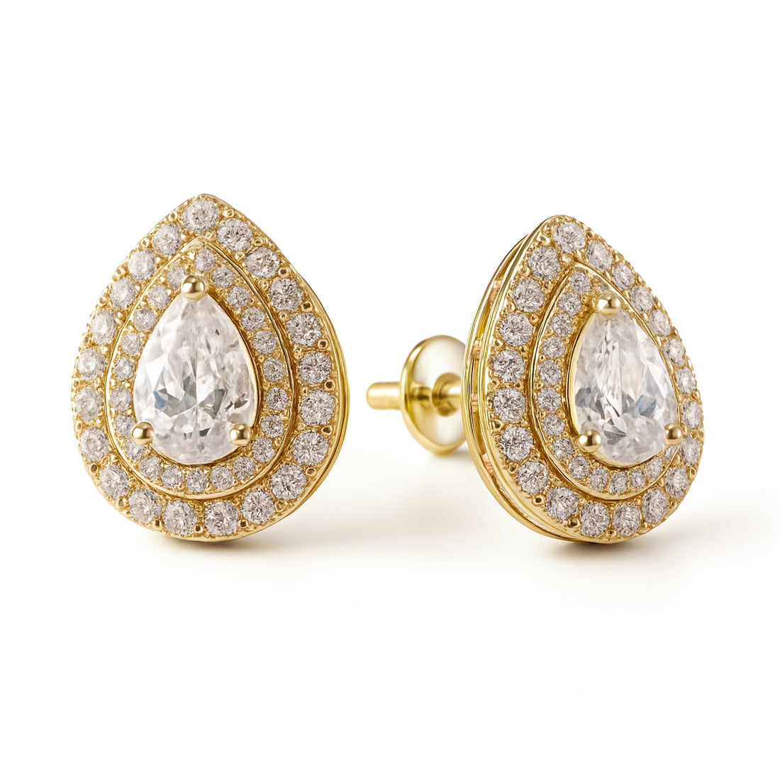 Marabella Pear-Cut Lab Diamond Earrings