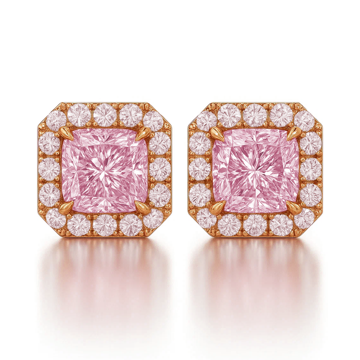 Rosalía Cushion-Cut Lab Diamond Stud Earrings