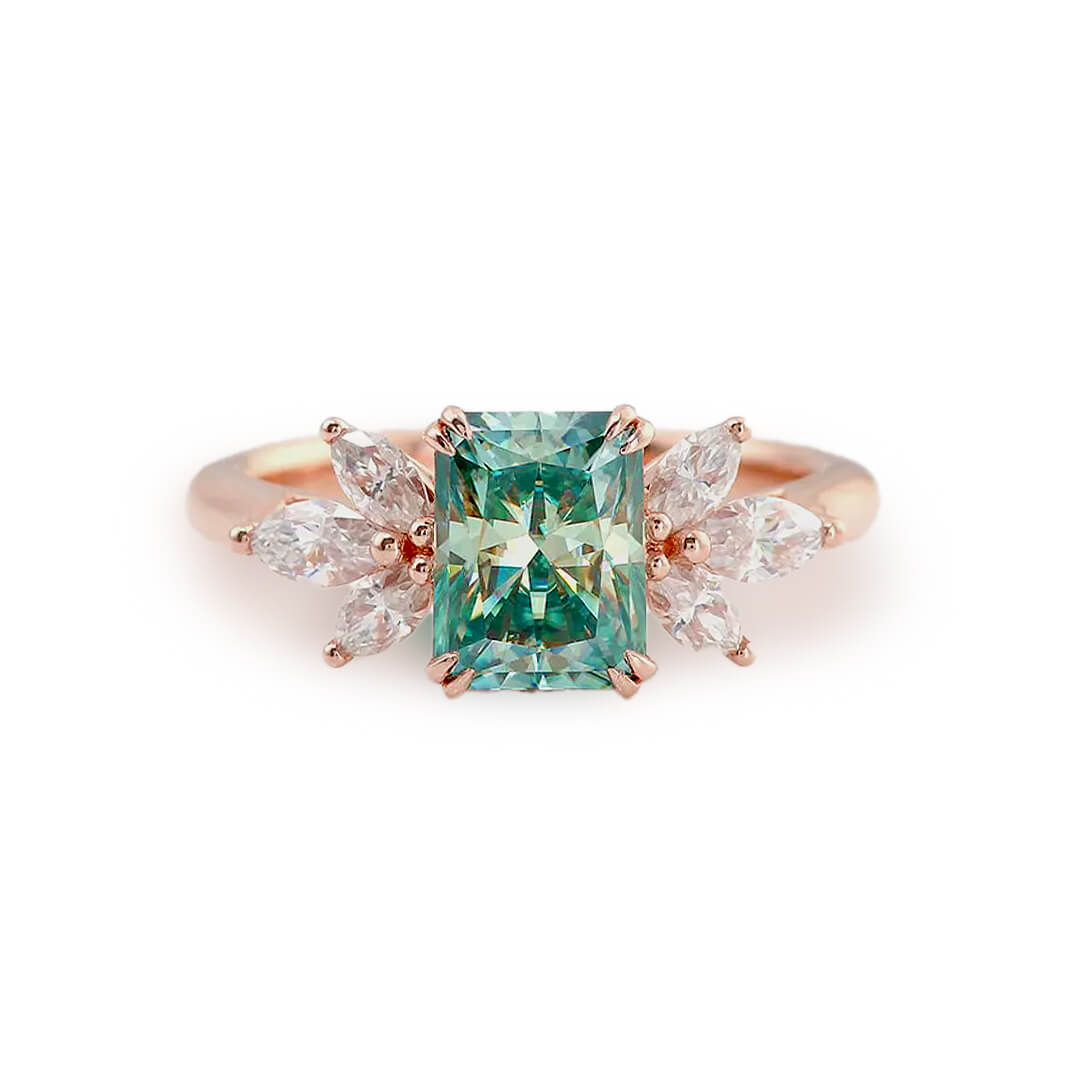 Verdora Green Moissanite Ring