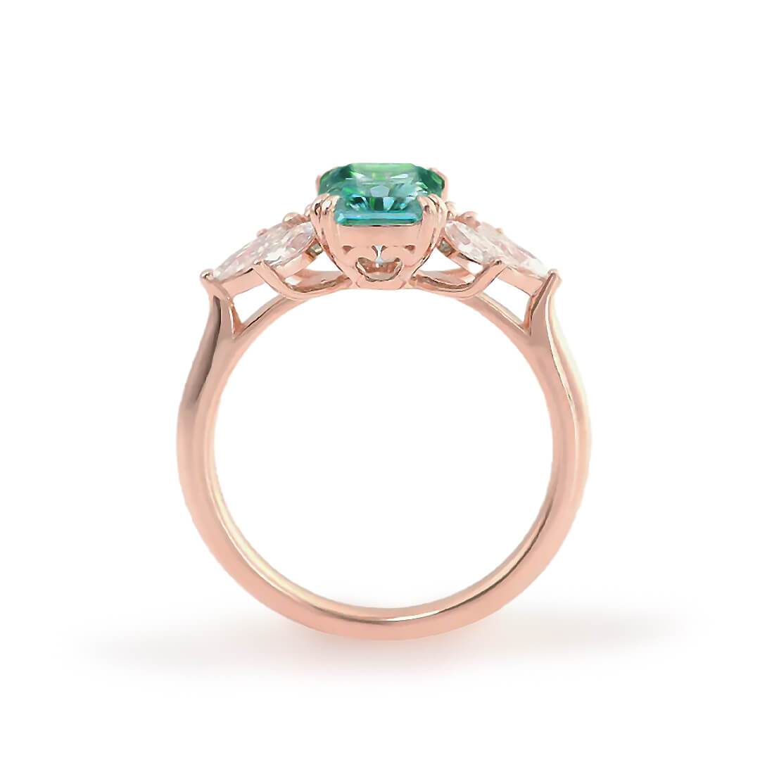 Verdora Green Moissanite Ring