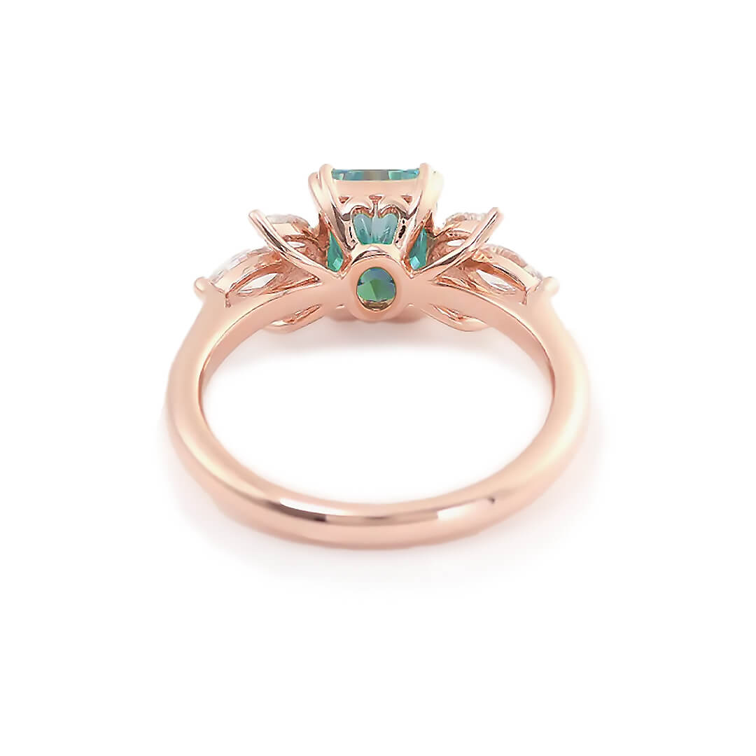 Verdora Green Moissanite Ring