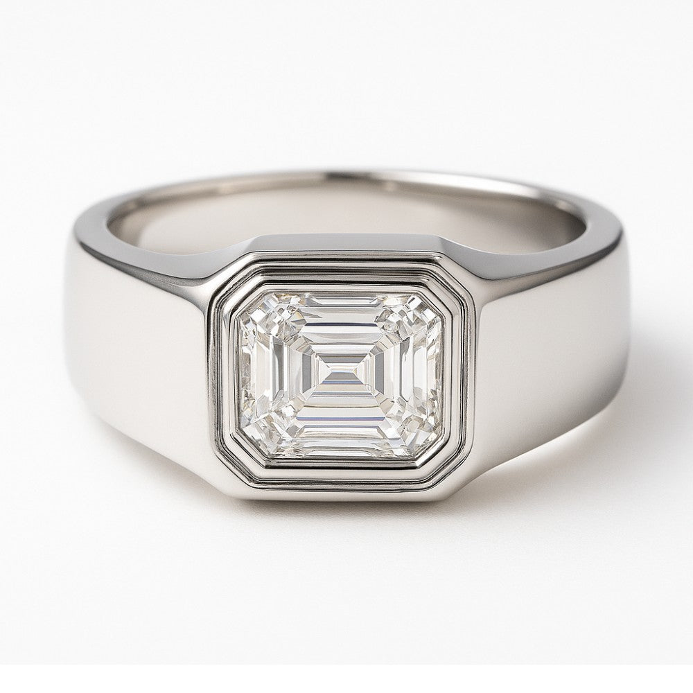 The Journeyman Emerald-Cut Moissanite Ring For Men