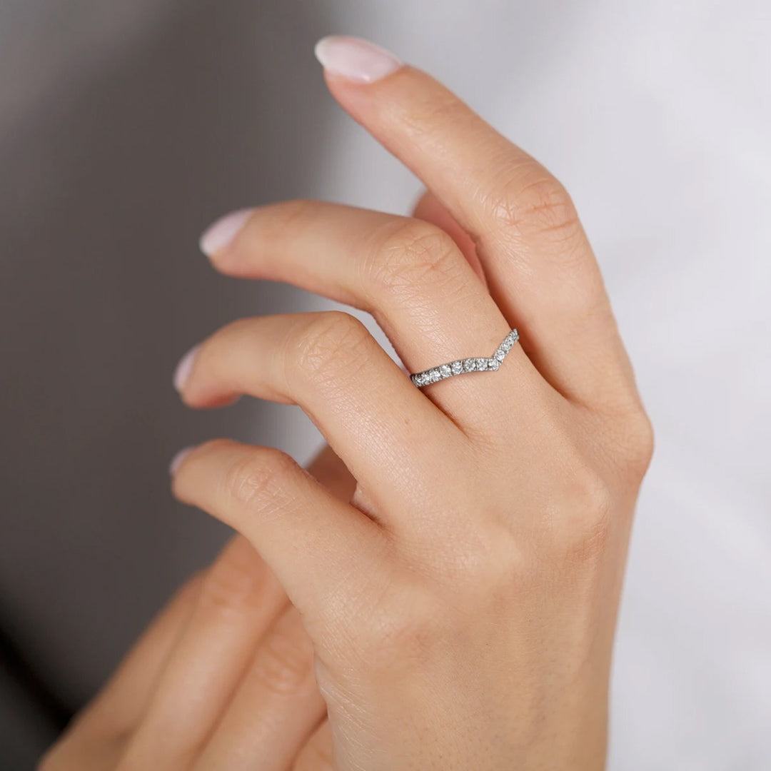 Tiara Pavé Moissanite Ring