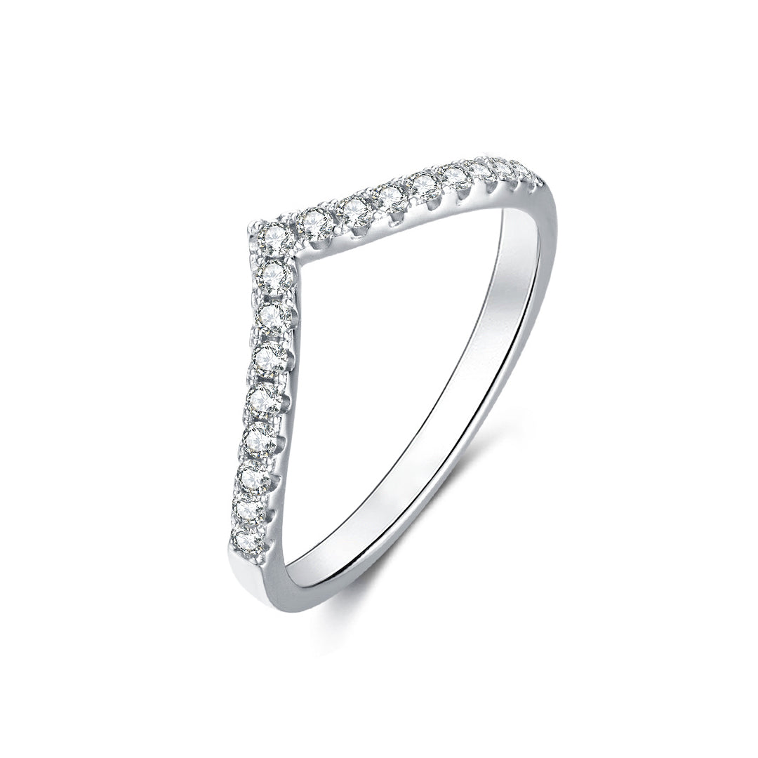 Tiara Pavé Moissanite Ring