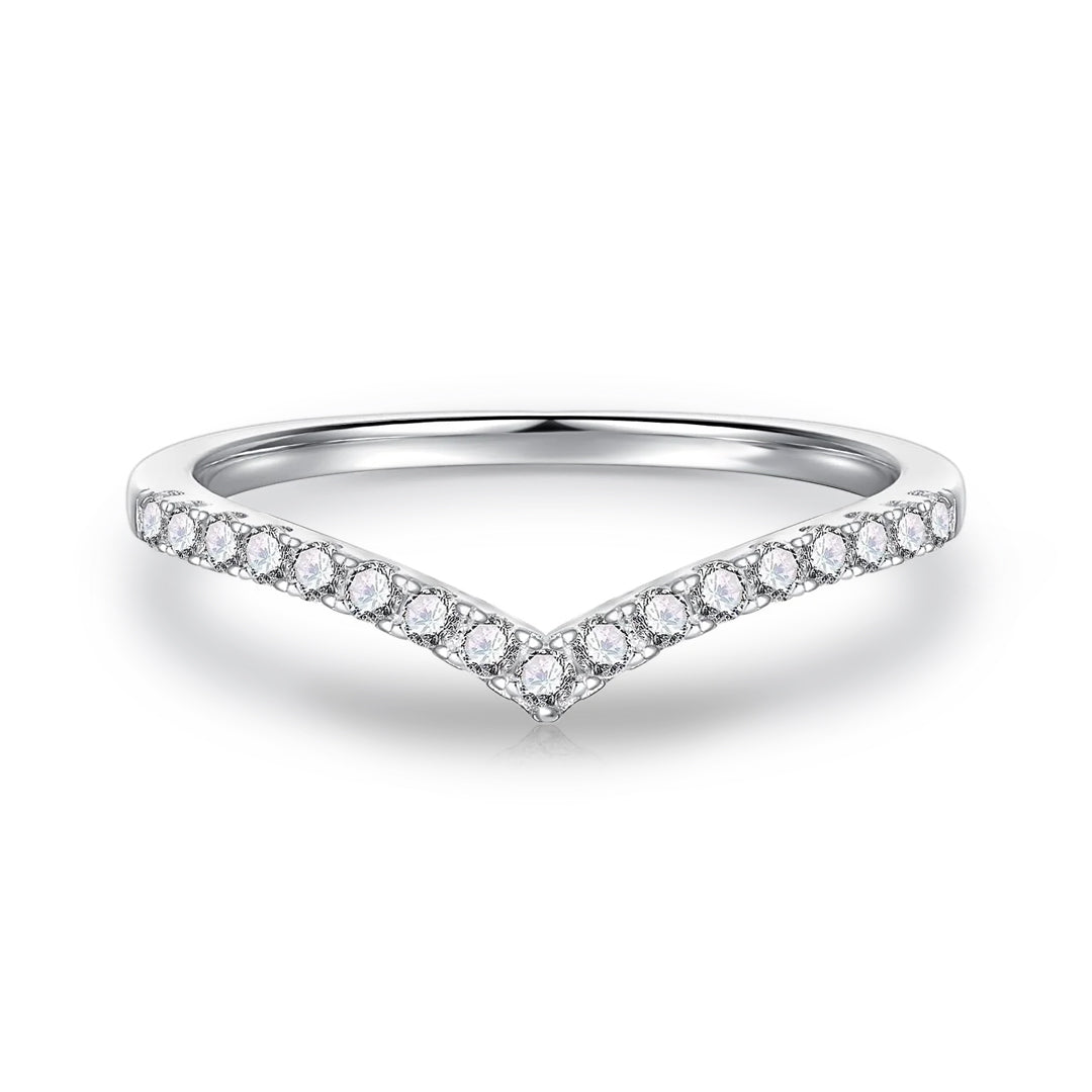 Tiara Pavé Moissanite Ring