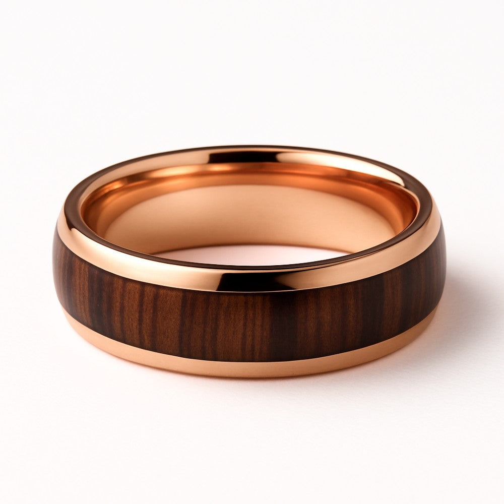 The Sierra Tungsten Inlay Ring For Men
