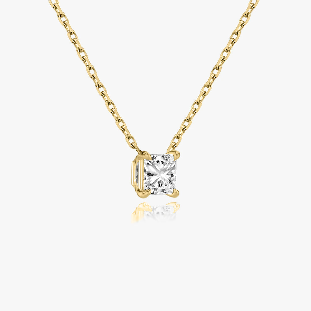 Valoria Princess-Cut Moissanite Pendant