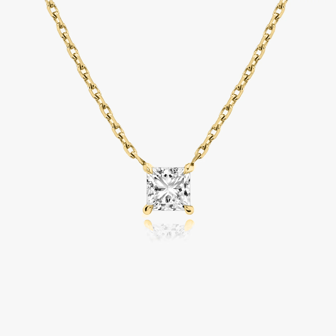 Valoria Princess-Cut Moissanite Pendant
