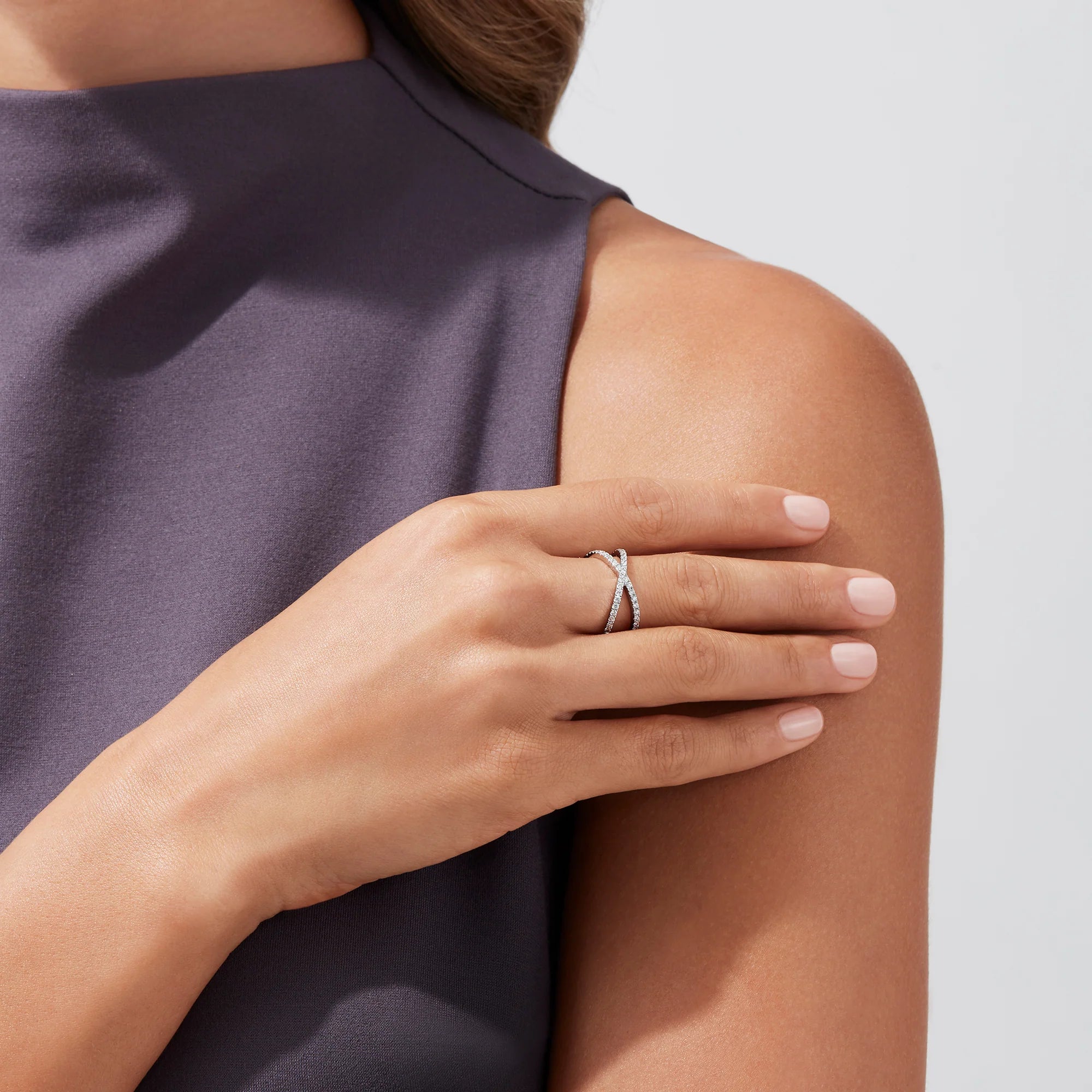 Xyla X-Shape Moissanite Ring