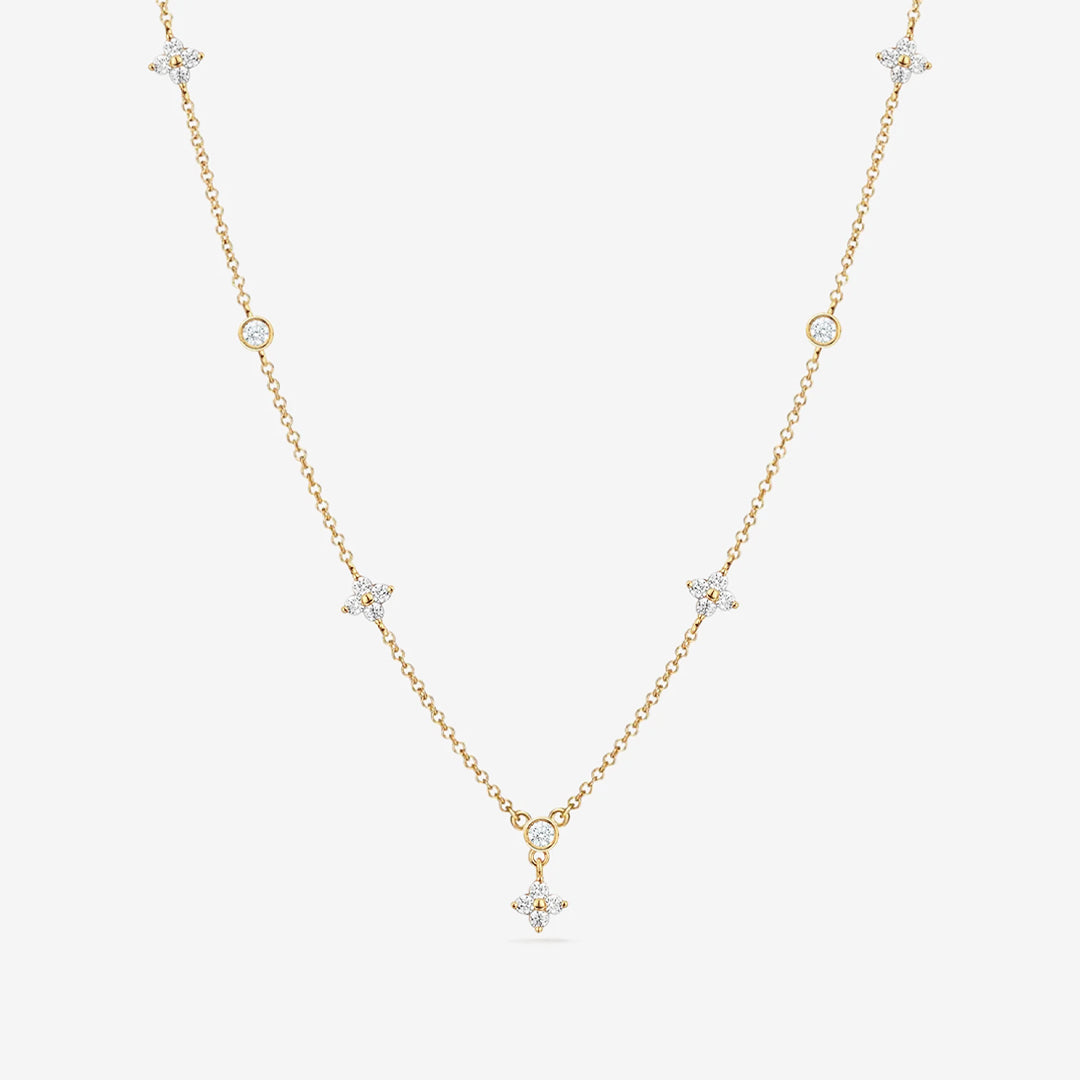 Yuna 4-Leaf Clover Moissanite Necklace
