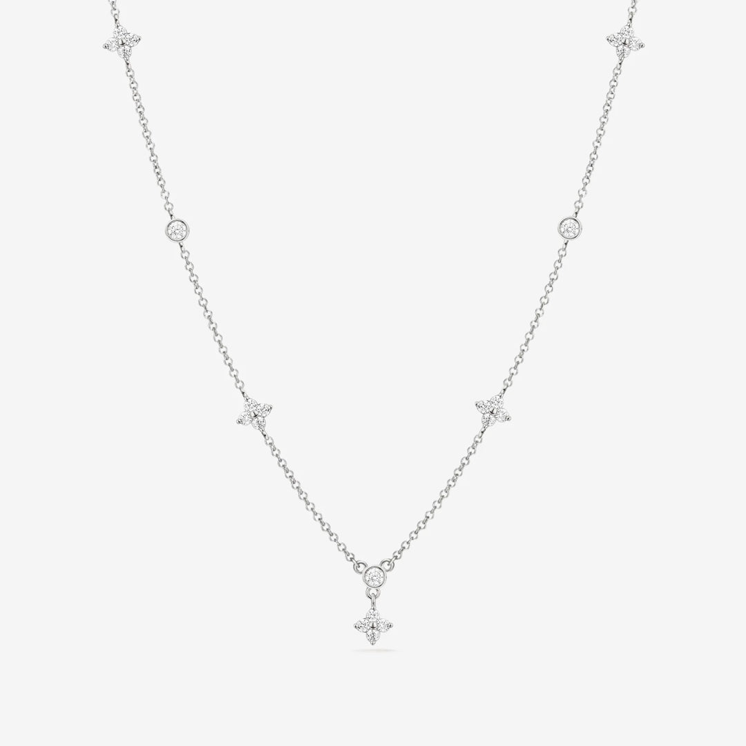 Yuna 4-Leaf Clover Moissanite Necklace